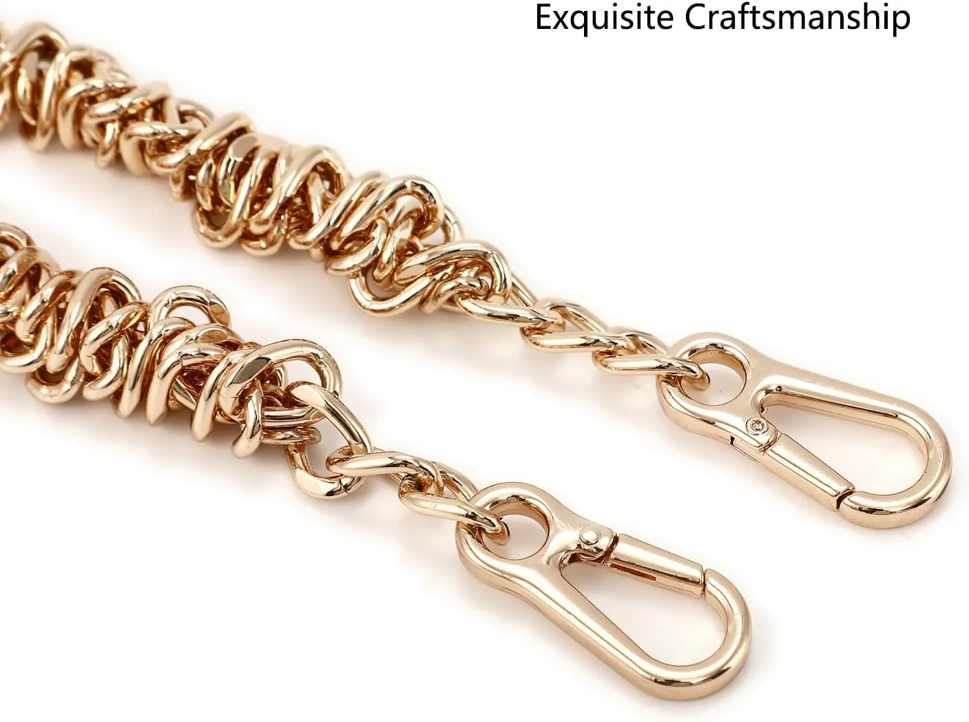 Unique Metal Bag Chains Purse Handles Shoulder Strap Replacement Accessories Charms for Handbags(Gold 16 Inch)
