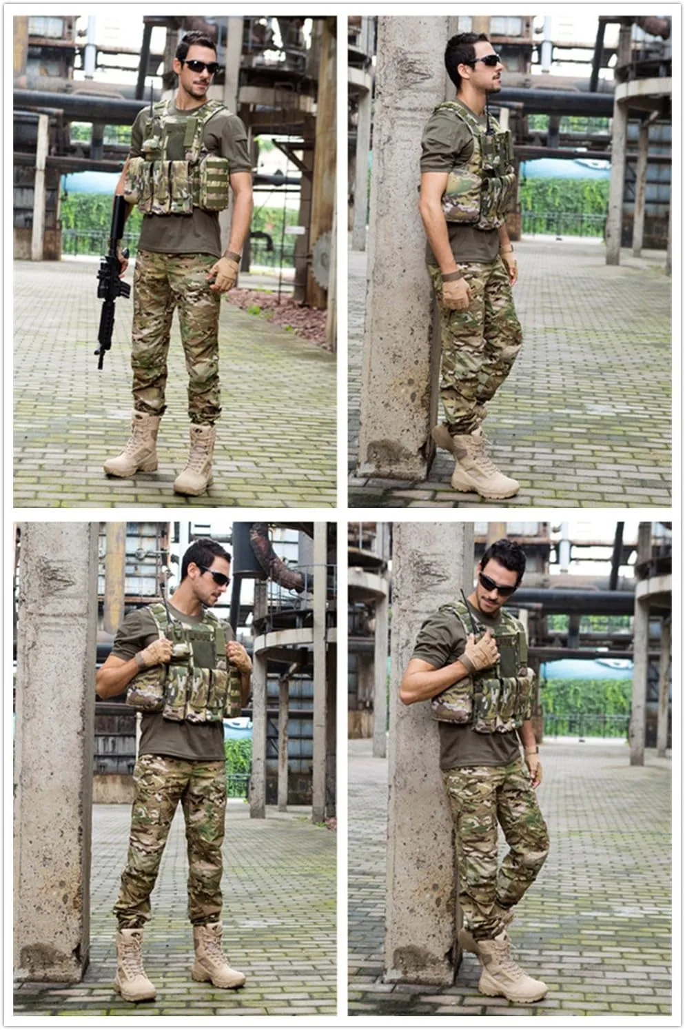 UNISTRENGH Tactical MOLLE Vest Military Airsoft Vest Adjustable Combat Training Vest for Hunting,Fishing,Army Fans,CS Game