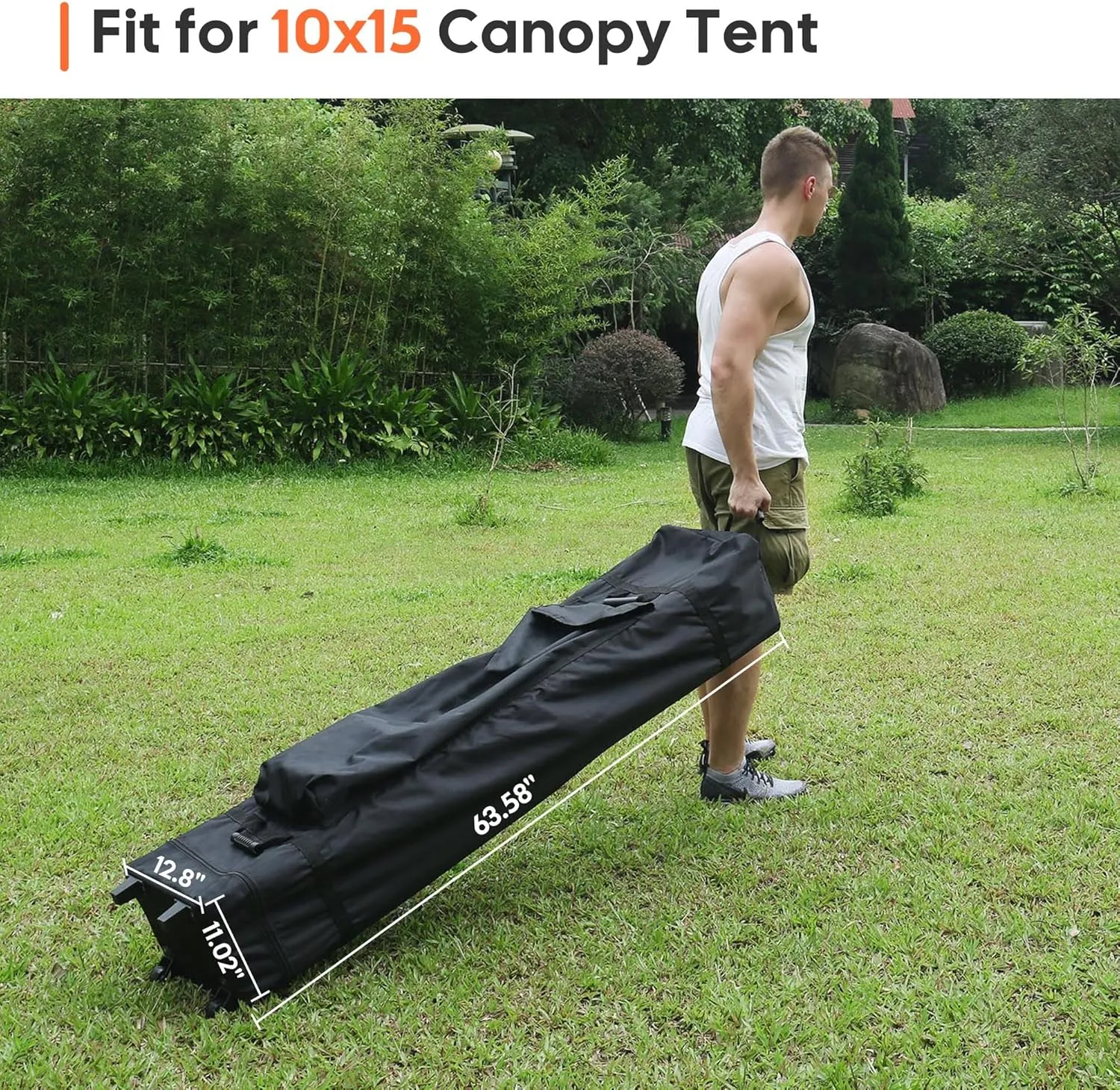 Universal Roller Bag for 10x15 Pop Up Canopy Tent - Heavy Duty Wheel Carry Bag With Handles 1680D