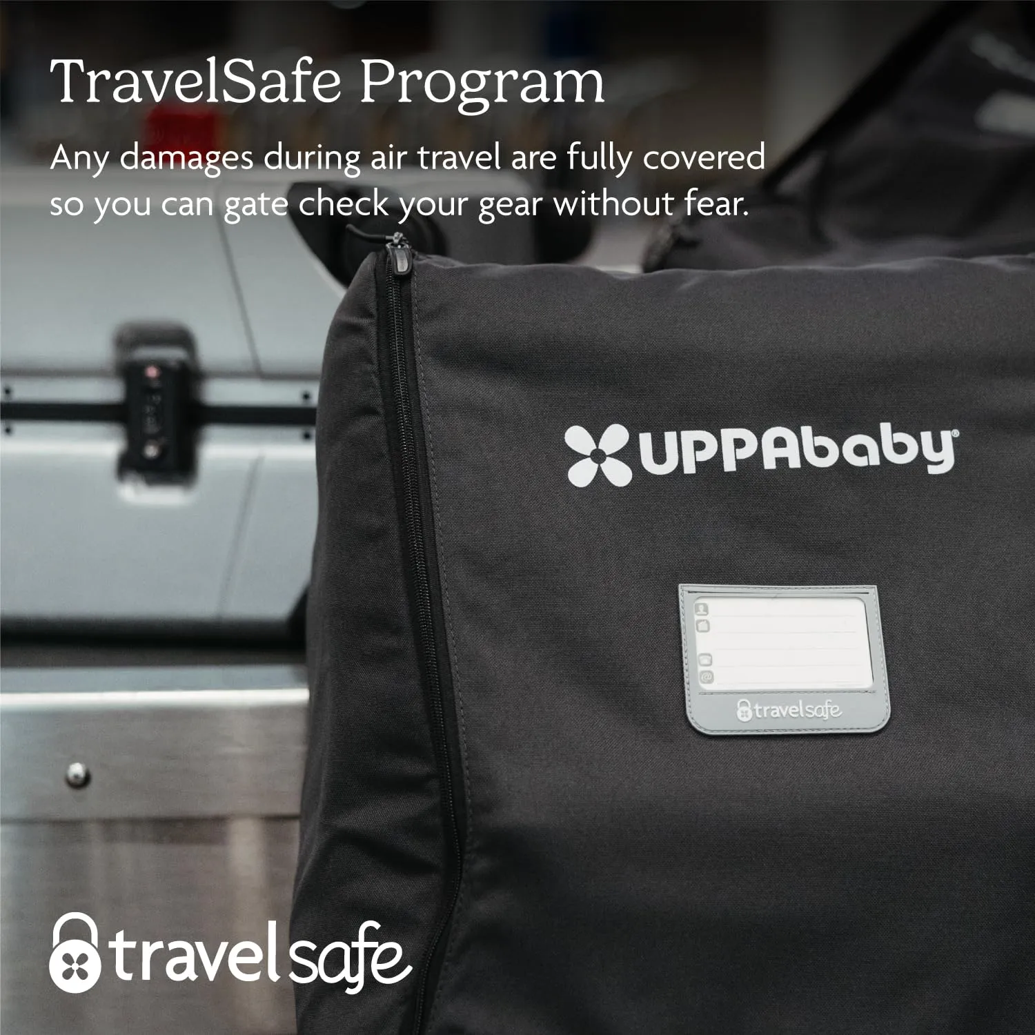 UPPAbaby Travel Bag for RumbleSeat and Bassinet - Easy-Carry Handles, Removeable Shoulder Strap   Durable Design with TravelSafe Protection