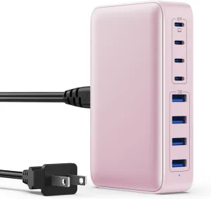 USB C Charger 200W USB C Charger Block,Upgraded GaN III 8-Port Fast Charging Station Hub,PD 65W Laptop Charger Adapter Compatible with MacBook Pro/Air,DELL,Steam Deck,iPhone 15/14/13,Galaxy S23/22 etc