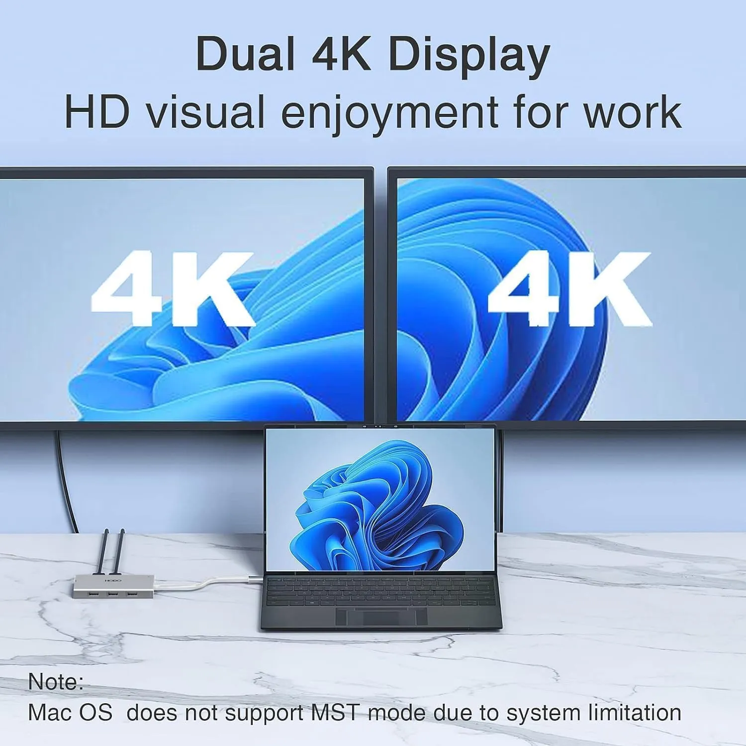 USB C Docking Station Dual Monitor Adapter for Dell HP, Laptop Docking Station 3 Monitors Quadruple Display USB C Hub Dongle to 4K HDMI DisplayPort VGA,100W PD, 3USB2.0, 8 in 1 Thunderbolt Dock