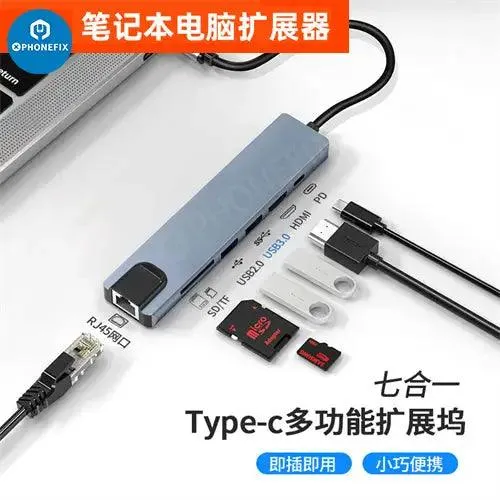 USB C Hub 12-in-1 Type-C Docking Station PD Fast Charge