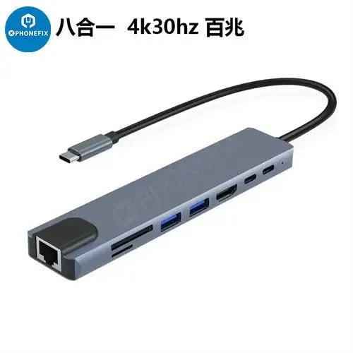 USB C Hub 12-in-1 Type-C Docking Station PD Fast Charge