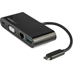 USB C Multiport Adapter - VGA / USB 3.0 / GbE - Power Delivery Charging (60W) - Mac / Windows / Chrome OS - USB C Adapter