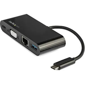 USB C Multiport Adapter - VGA / USB 3.0 / GbE - Power Delivery Charging (60W) - Mac / Windows / Chrome OS - USB C Adapter