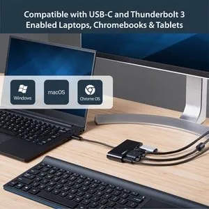 USB C Multiport Adapter - VGA / USB 3.0 / GbE - Power Delivery Charging (60W) - Mac / Windows / Chrome OS - USB C Adapter