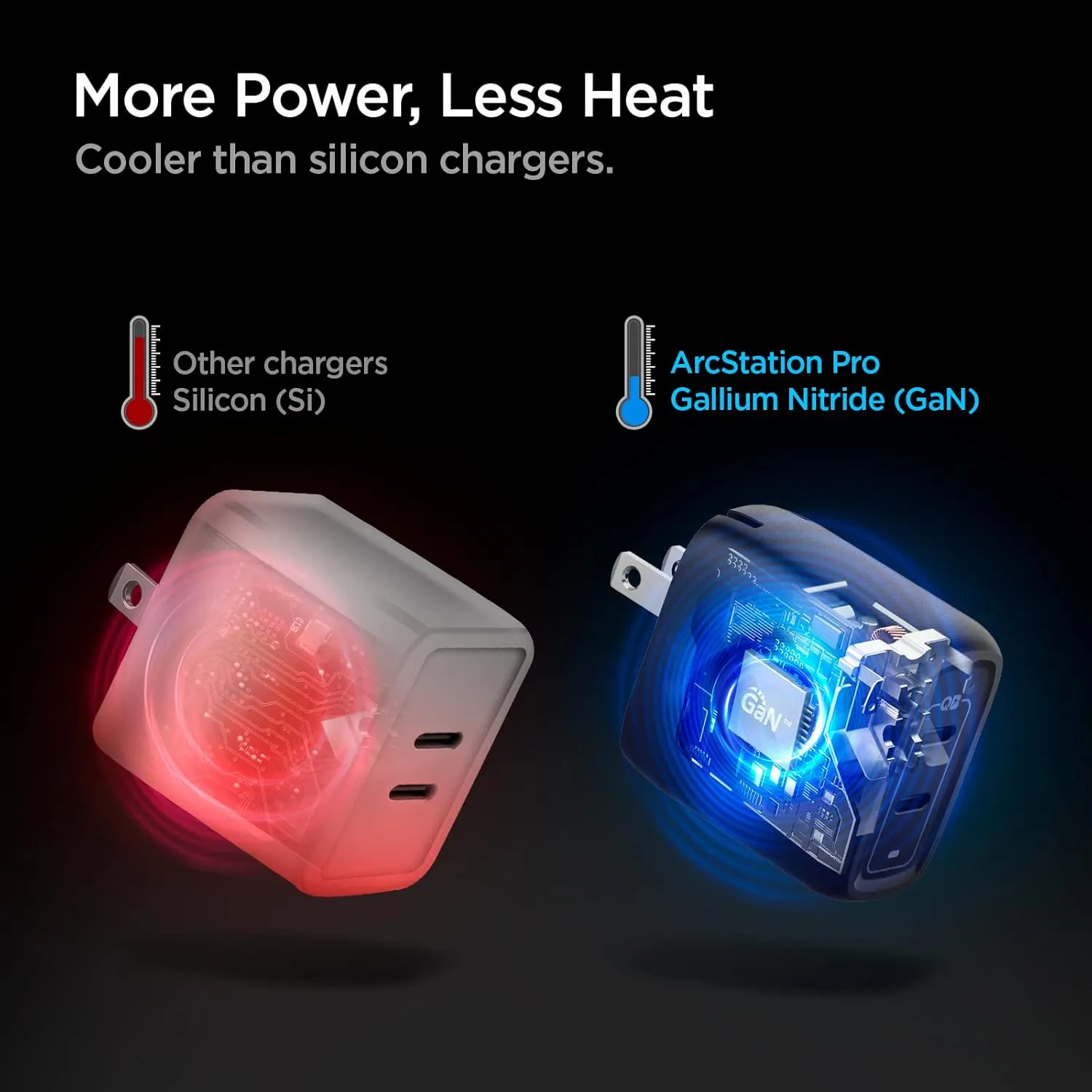 USB C Wall Charger, Spigen 40W Dual USB C Charger [GaN Fast] 30W Max Each, Foldable Fast Charger for iPhone 15 Pro Max Plus 14 13 Mini 12 SE iPad Pro M4 Air M2 MacBook Air Galaxy Z Fold Flip 5 S24 8a