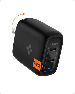 USB C Wall Charger, Spigen 40W Dual USB C Charger [GaN Fast] 30W Max Each, Foldable Fast Charger for iPhone 15 Pro Max Plus 14 13 Mini 12 SE iPad Pro M4 Air M2 MacBook Air Galaxy Z Fold Flip 5 S24 8a