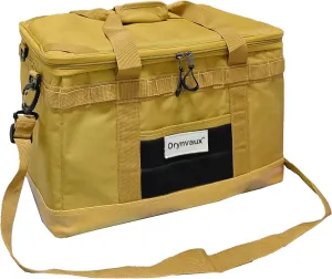 Utility Tactical Camping Storage Bag - Equipped with 2 Adjustable Dividers, Shoulder Straps and DIY Nylon Buckle Area, 600D Oxford Cloth, Foldable and Durable,Bottom Waterproof and Non-Slip