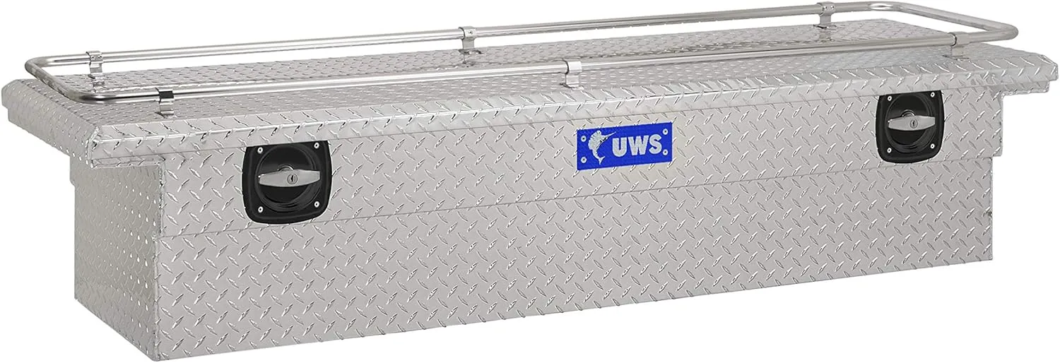 UWS SL-72-LP-R 72" Low Profile Single Lid Crossover Truck Box with Secure Lock Handles and Rails