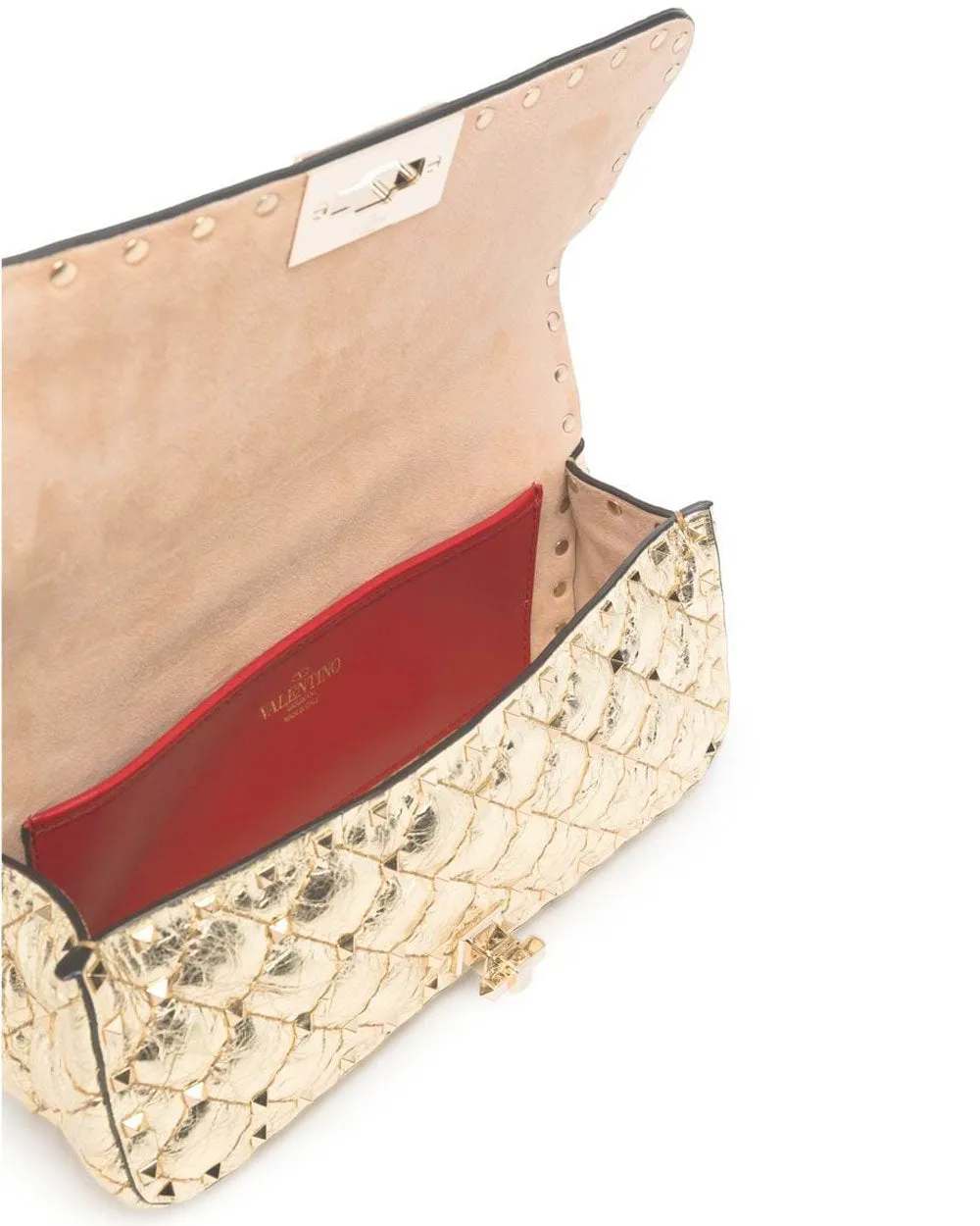 Valentino Rockstud Spike Shoulder Bag in Stargold