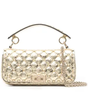 Valentino Rockstud Spike Shoulder Bag in Stargold