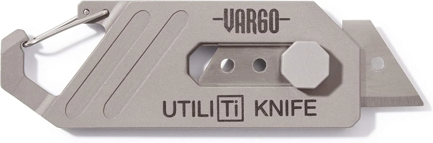 Vargo Titanium Utiliti Knife - Lightweight Pocket Utility Knife with Locking Blade