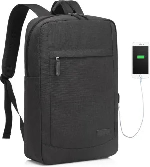 VASCHY 17 inch Laptop Backpack for Men with USB Port Lightweight Slim Business Backpack
