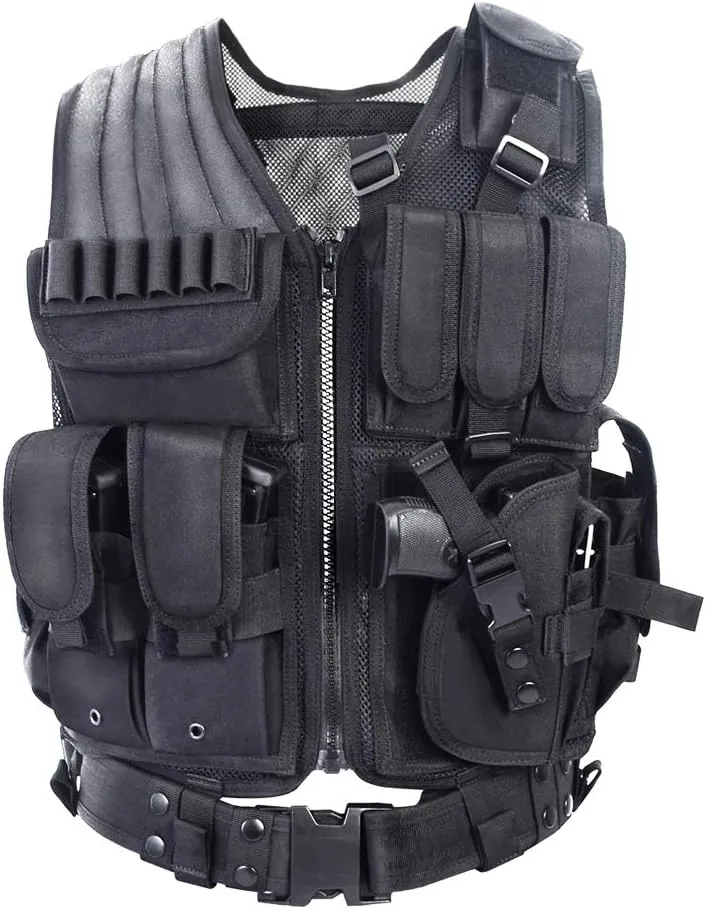 vAv YAKEDA Tactical Vest Outdoor Ultra-Light Breathable Training Airsoft Vest Adjustable for Adults
