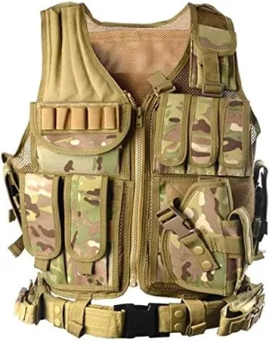 vAv YAKEDA Tactical Vest Outdoor Ultra-Light Breathable Training Airsoft Vest Adjustable for Adults