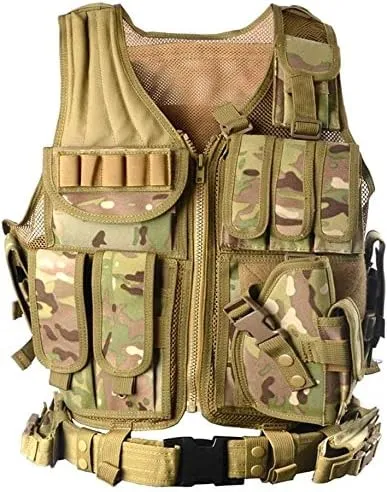 vAv YAKEDA Tactical Vest Outdoor Ultra-Light Breathable Training Airsoft Vest Adjustable for Adults