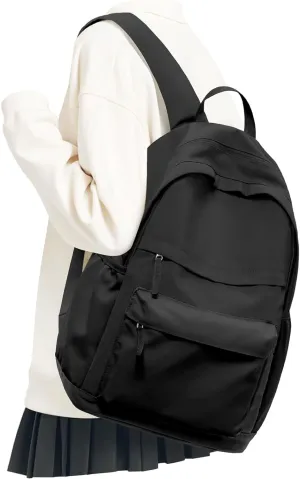 VECAVE School Backpack Black College High School Bags backpack for Boys Girls Teens Waterproof Bookbag Casual Lightweight Travel Rucksack Daypack Backpacks for Men Women