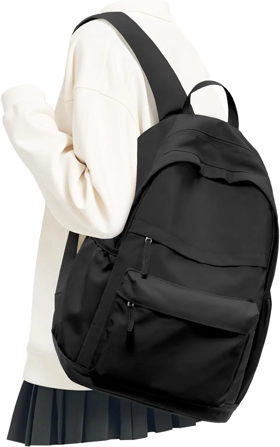 VECAVE School Backpack Black College High School Bags backpack for Boys Girls Teens Waterproof Bookbag Casual Lightweight Travel Rucksack Daypack Backpacks for Men Women
