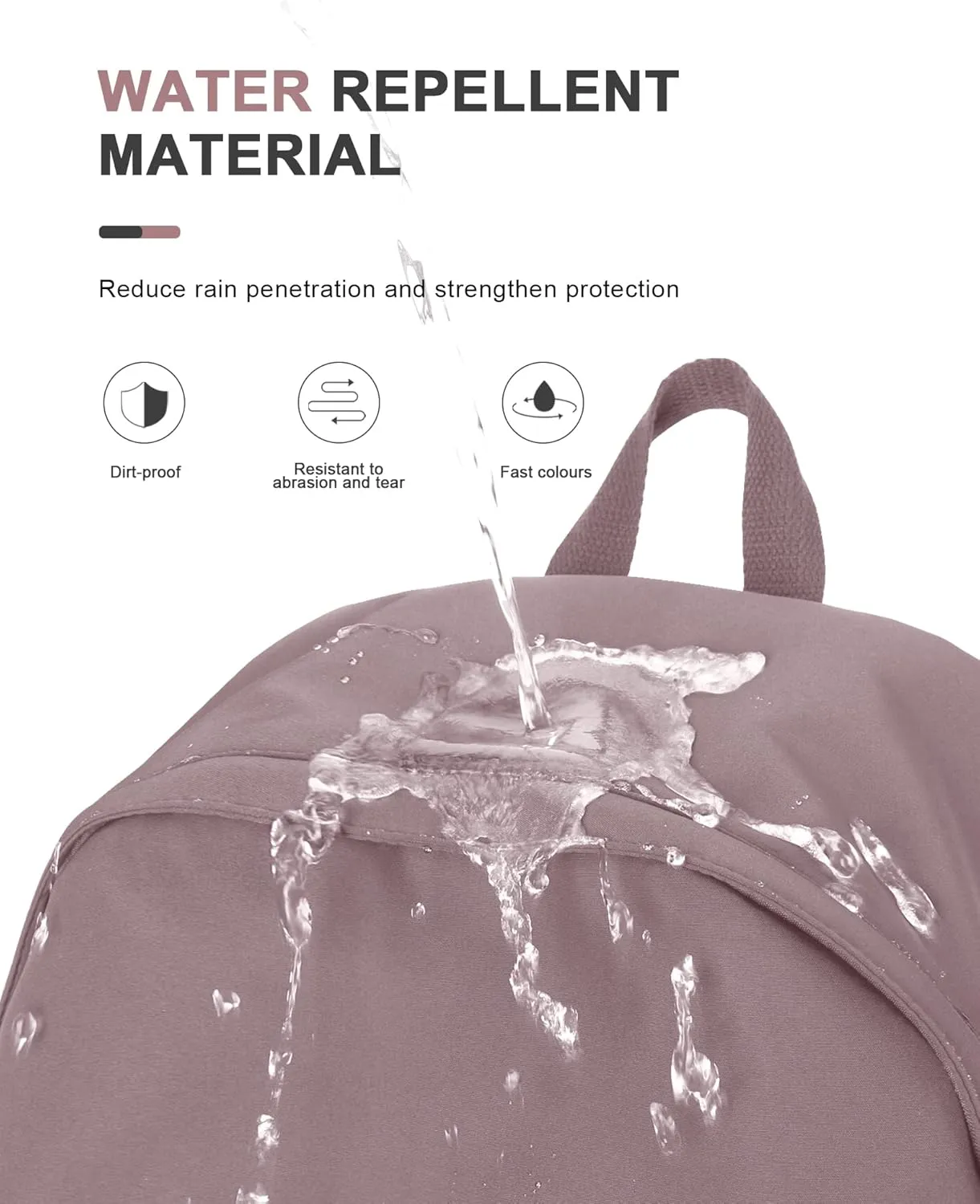 VECAVE School Backpack Purple Waterproof Bookbag Casual Lightweight Travel Rucksack Daypack Backpacks for Men Women College High School Bags backpack for Boys Girls Teens