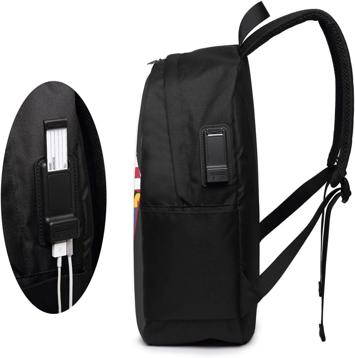 Venezuelan Venezuela American Flag Lips Laptop Backpacks Travel Backpack Casual Business Daypack Sport Rucksack Computer Bag Fits up to 17 Inch Notebook with USB Port