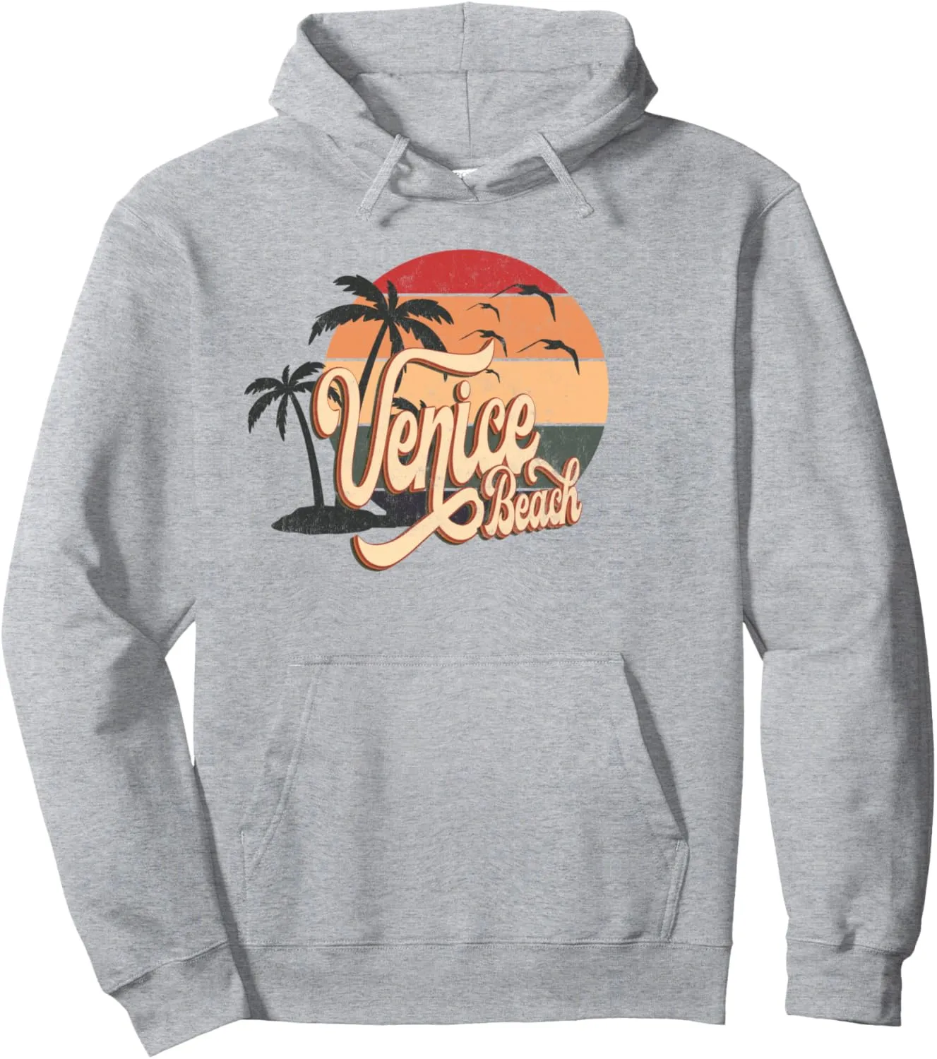 Venice Beach Florida US Beach Summer Sun Vintage Retro 70s 8 Pullover Hoodie