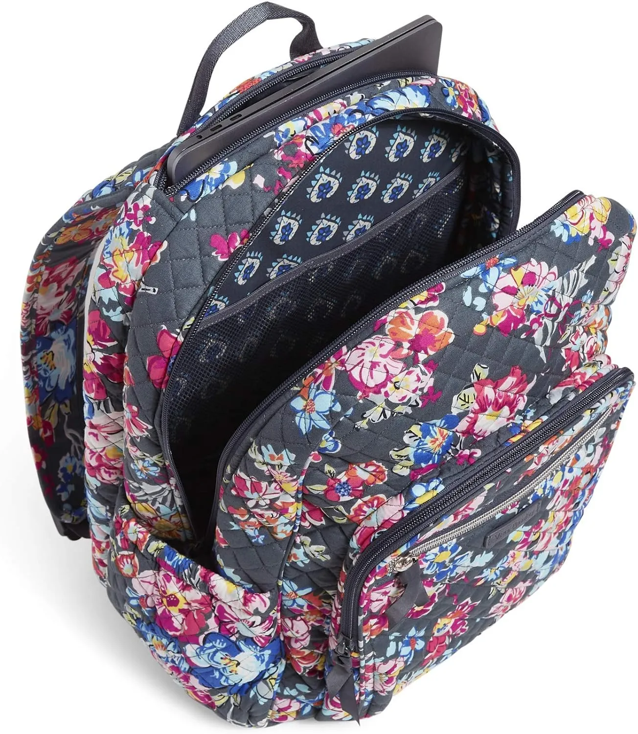 Vera Bradley Women's Cotton Campus Backpack, Pretty Posies, One Size