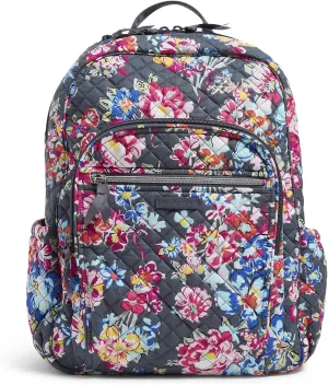 Vera Bradley Women's Cotton Campus Backpack, Pretty Posies, One Size