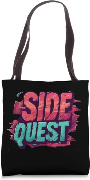Vibrant Side Quest Emblem for a Playful Exploration Tote Bag