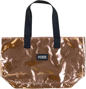 Victoria's Secret Pink Shopper Tote Bag With Double Handles (Rose Gold)