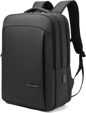 Victoriatourist Anti Theft Travel Laptop Backpack Men Women, Business Work Laptop Backpacks with Zipper Automatic Locking, Water Resistant Backpack Computer Bag Fits 17.3 Inch Notebook (Black)