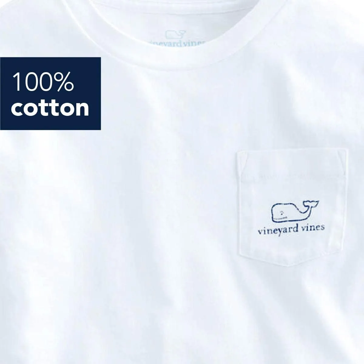 vineyard vines Boys Long-Sleeve Vintage Whale Pocket Tee