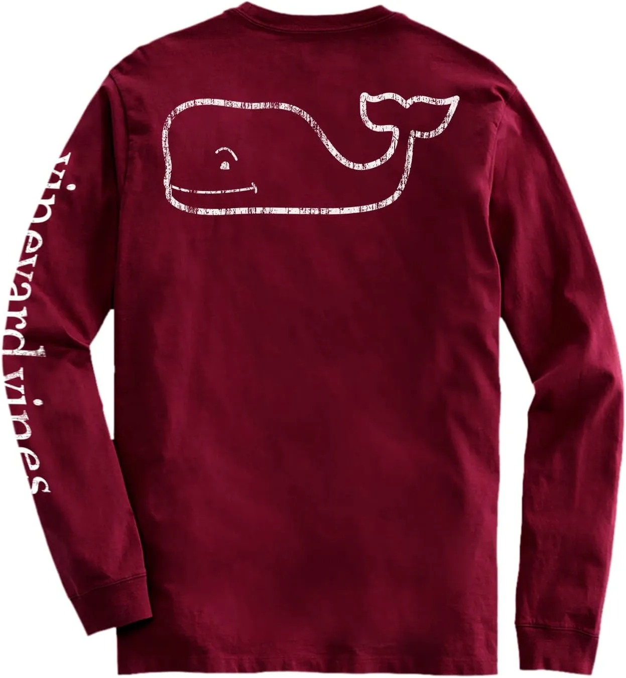 vineyard vines Men's Long-Sleeve Vintage Whale Pocket Tee