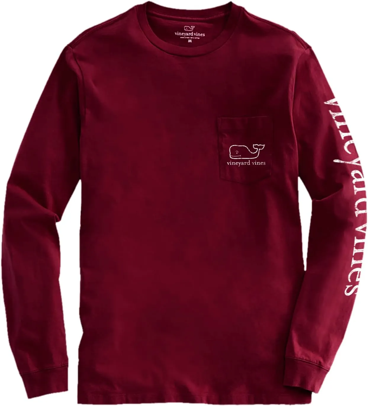 vineyard vines Men's Long-Sleeve Vintage Whale Pocket Tee