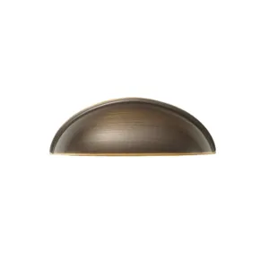 Vintage Copper Cabinet Cup Pull Handles – Half-Moon Finger Pull Design Brown