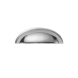 Vintage Copper Cabinet Cup Pull Handles – Half-Moon Finger Pull Design Silver