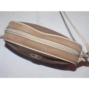 Vintage Excellent reviews Cross Bag Purses Gucci Vast range Beige Suede Body