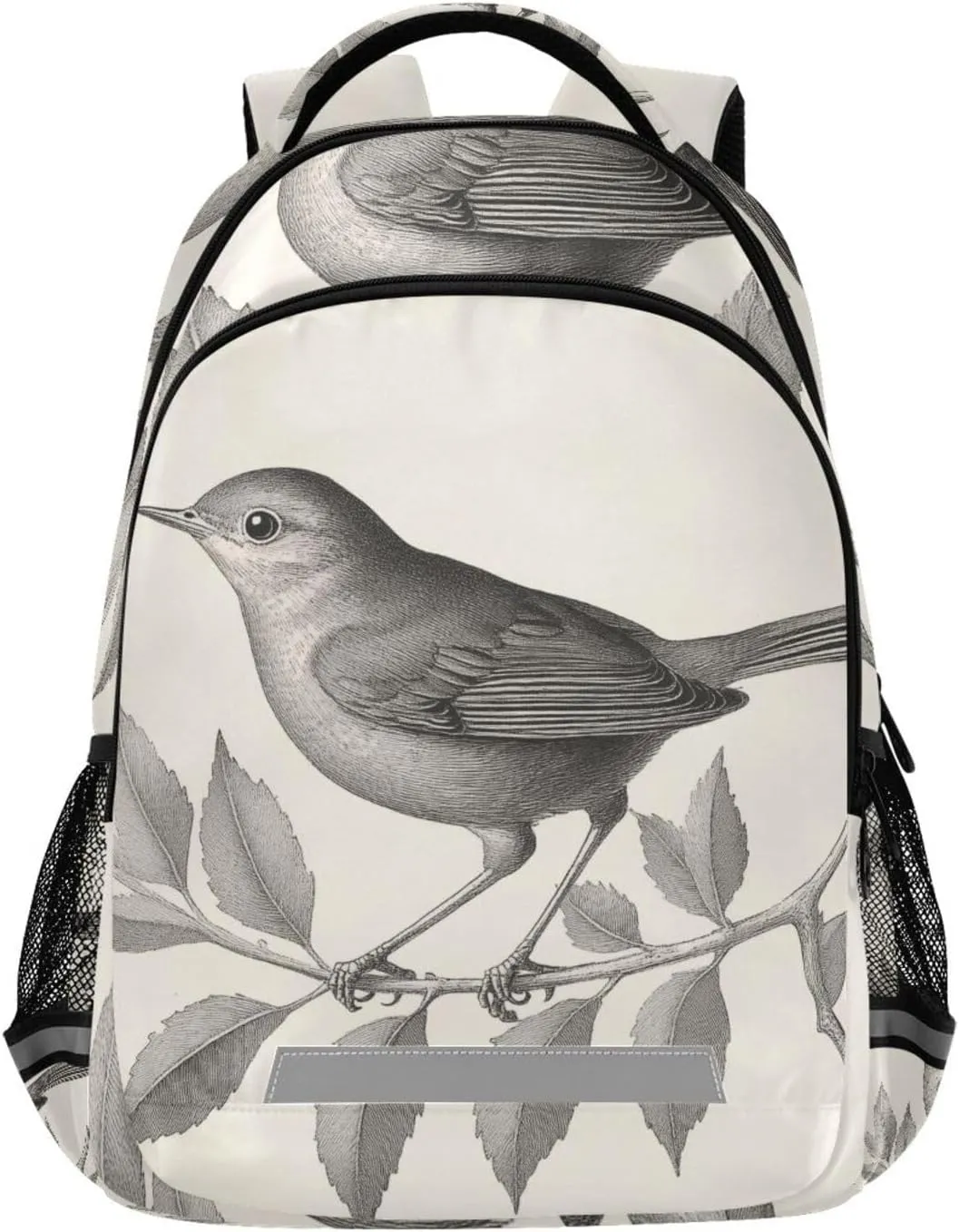 Vintage Warbler Bird Backpack for Boys Girls Kids Elementary Bookbag School Bag Students Daypack Travel Rucksack