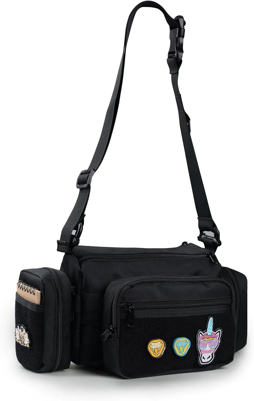 VIPERADE CHW3 Tactical Molle Bag with 3 Detachable Pouch, EDC Pouch Organizer for Men, 4 in 1 Sling Shoulder Crossbody Bag