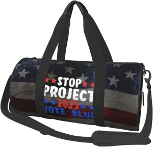 Vote Blue Stop Project 2025 Duffel Bag Gym Bag Travel Sports Tote Large Foldable Beach Swim Yoga9