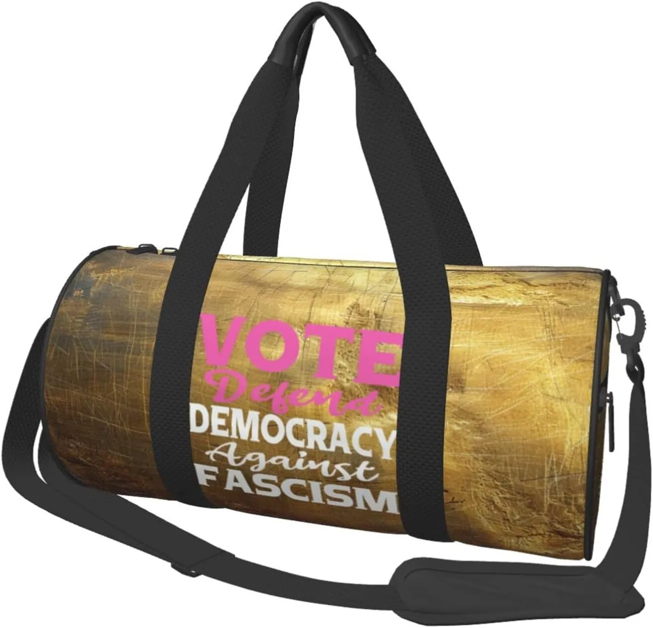 Vote Defend Democracy Against Fascism Duffel Bag Gym Bag Travel Sports Tote Large Foldable Beach Swim Yoga1