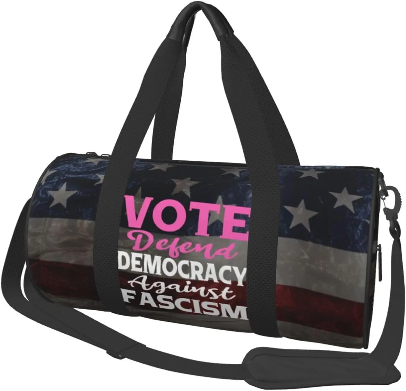 Vote Defend Democracy Against Fascism Duffel Bag Gym Bag Travel Sports Tote Large Foldable Beach Swim Yoga2