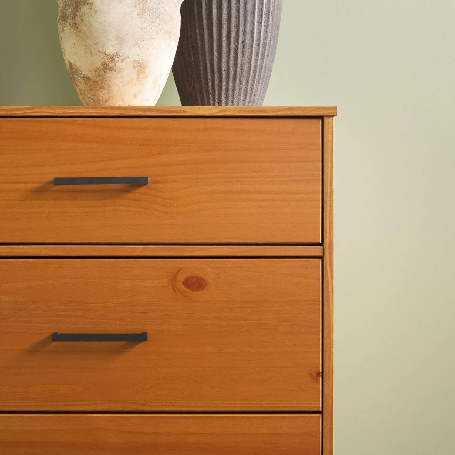 Walker Edison 6-Drawer Modern Solid Wood Dresser with Metal Handles