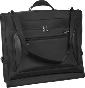 WallyBags Solutions Premium Garment Bag with shoulder strap and multiple pockets, Black, 45-Inch