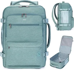 WANDF Travel Backpack For Spirit Airlines Personal Item Bag 18x14x8 with Wet Pocket, 17 Inch Laptop Backpack for Men Women (Turquoise)