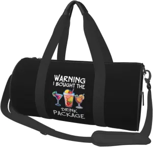 Warning I Bought The Drink Package Duffel Bag Gym Bag Travel Sports Tote Large Foldable Beach Swim Yoga7