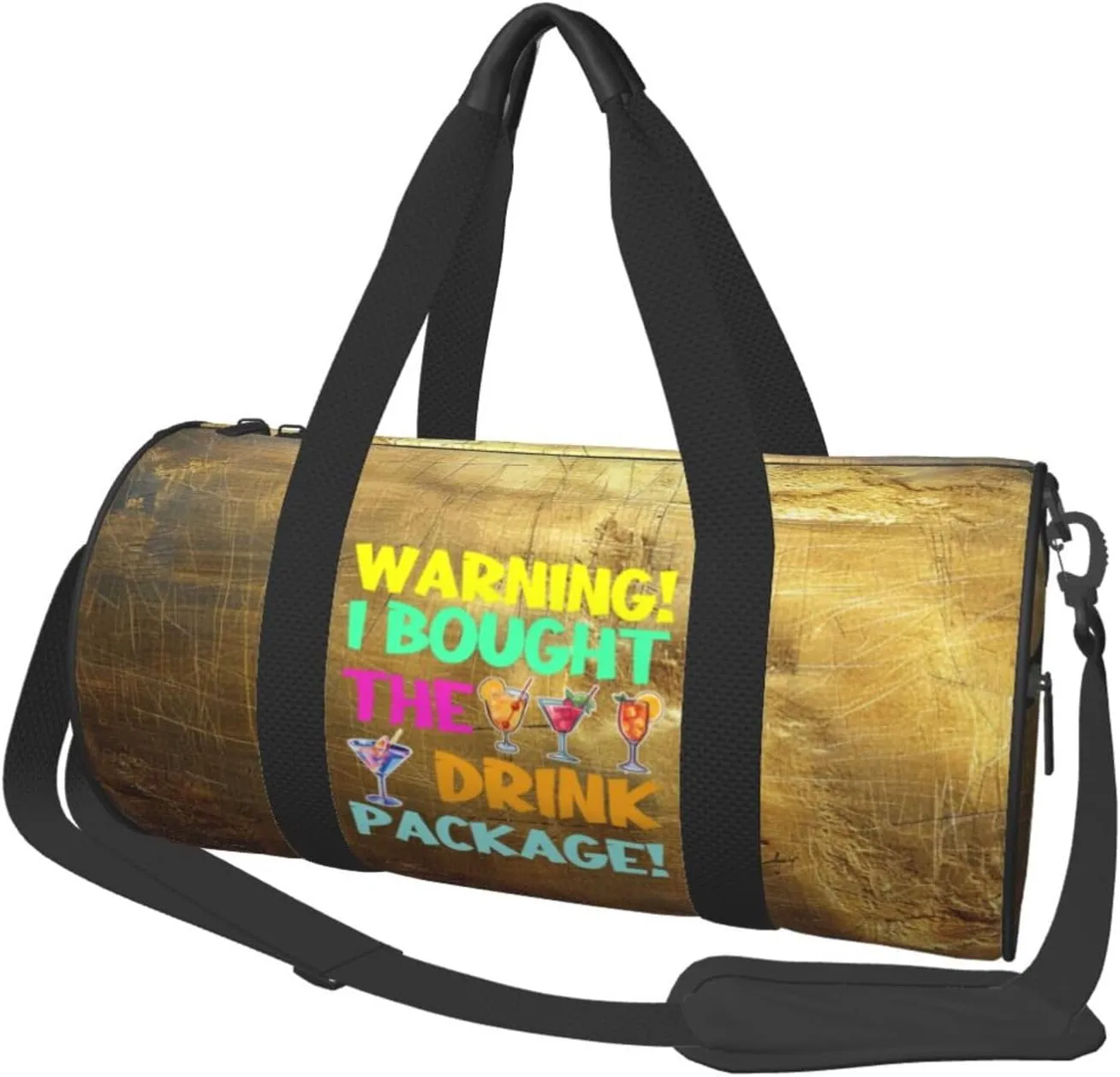 Warning I Bought The Drink Package Duffel Bag Gym Bag Travel Sports Tote Large Foldable Beach Swim Yoga9