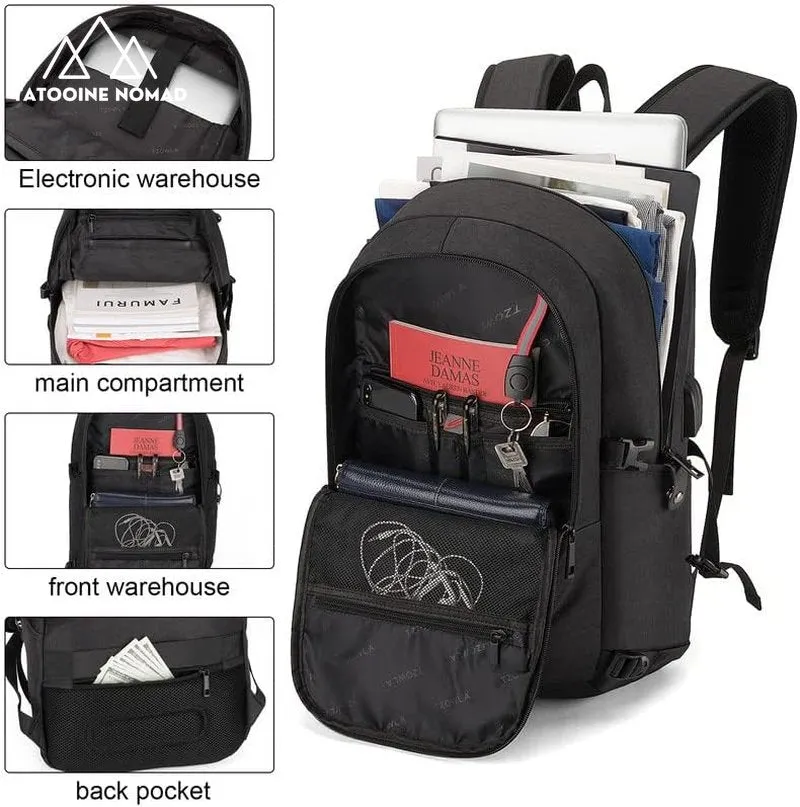 Water-Resistant Anti-Theft Laptop Backpack with USB Port
