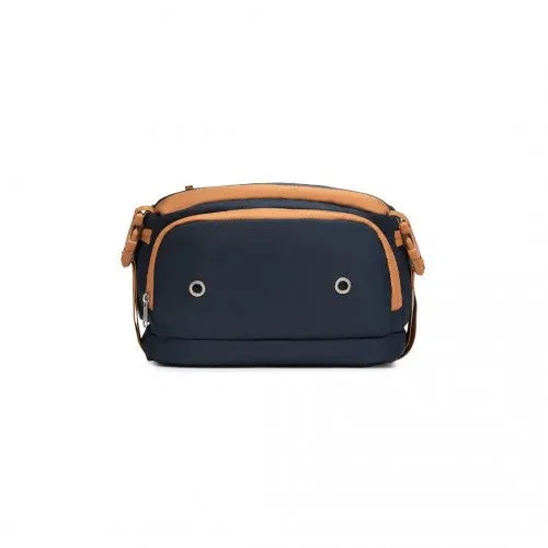 Water Resistant Functional Backpack with Shoe Compartment & USB Charging Port - Navy